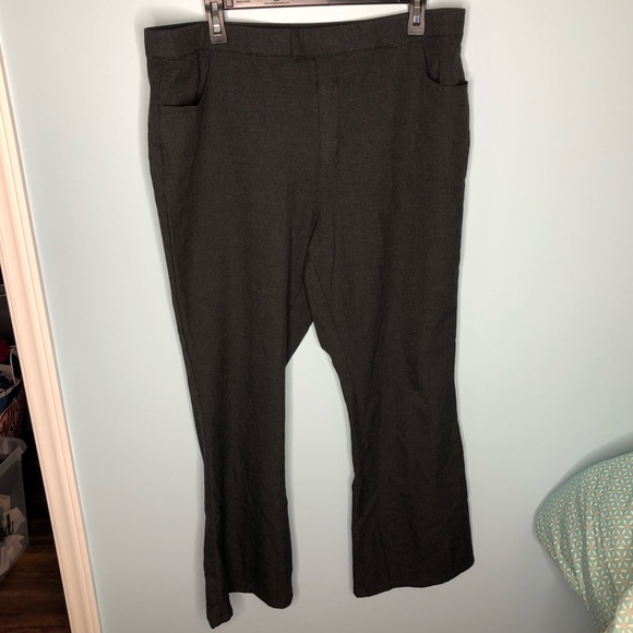 H By Halston Size 18W Dress Pants Gray & Black - Picture 2 of 7